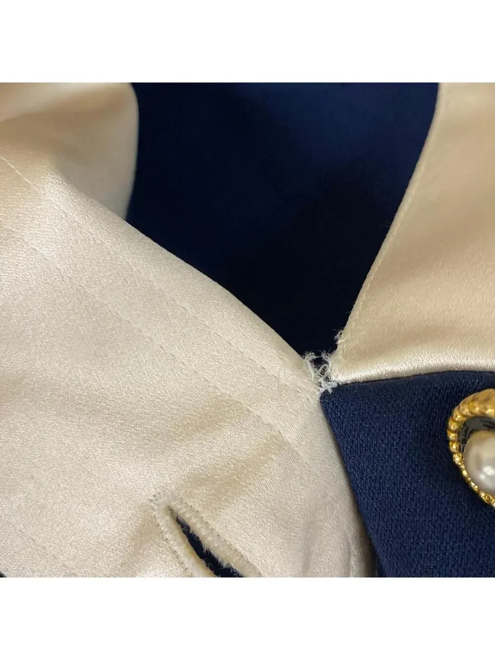 Chanel Navy Beige [Outer Material] Wool #278442C10B